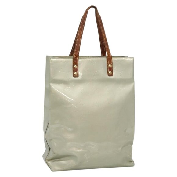 LOUIS VUITTON Monogram Vernis Reade MM Hand Bag Gris LV Auth - Picture 1 of 16